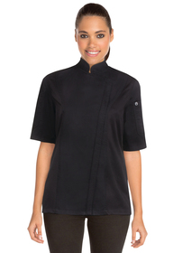 'CHEFWORKS' SPRINGFIELD Ladies Zipper Short Sleeve Chef Jacket