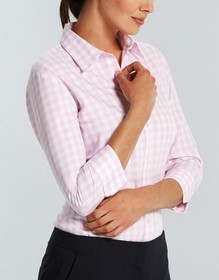 'Gloweave' Ladies Royal Oxford 1CM Gingham Long Sleeve Shirt
