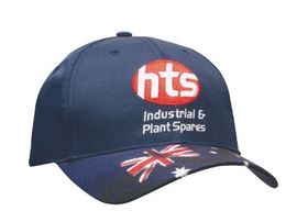 'Headwear Professionals' Brushed Cotton Waving Flag Cap