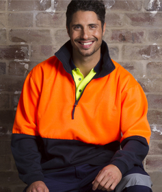 'Aussie Kings' Hi-Vis Optimus Half Zip Fleecy Top