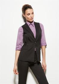 'Biz Corporate' Cool Stretch Plain Ladies Longline Sleeveless Jacket