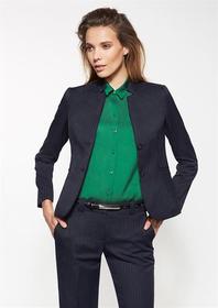 'Biz Corporate' Cool Stretch Pinstripe Ladies Short Jacket with Reverse Lapel