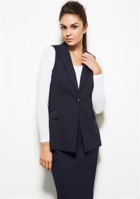 'Biz Corporate' Comfort Wool Stretch Ladies Longline Sleeveless Jacket