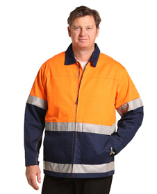 'Winning Spirit' Adults HiVis Cotton Jacket  with 3M Tape