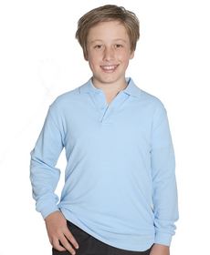 'JB' Kids 210 Long Sleeve Polo