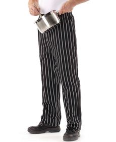 'JB' Striped Chef's Pants
