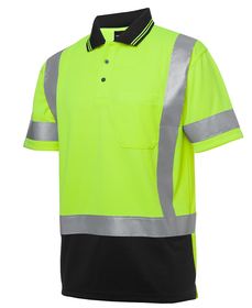 'JB' Hi Vis (Day and Night) H Pattern Traditional Short Sleeve Polo