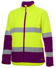 'JB' Ladies HiVis (Day and Night)  Water Resistant Softshell Jacket