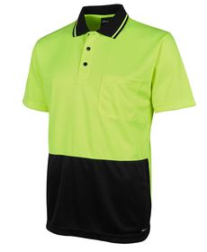 'JB' HiVis (Day Only) Short Sleeve Jacquard Non Cuff Polo