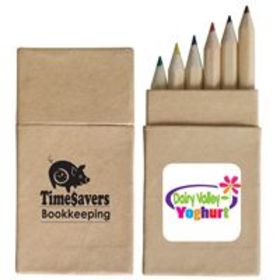 'Logo-Line' Mini Coloured Pencils in Cardboard Box