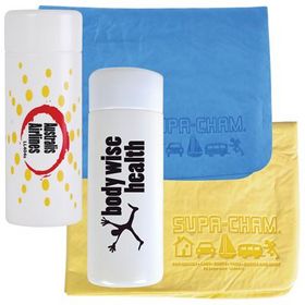 'Logo-Line' Supa Cham Chamois/Body Towel in Tube