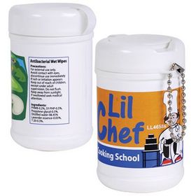 'Logo-Line' Anti Bacterial Wet Wipes in Canister