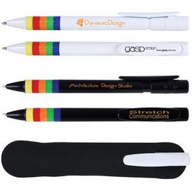 'Logo-Line' Rainbow Plastic Ballpoint Pen