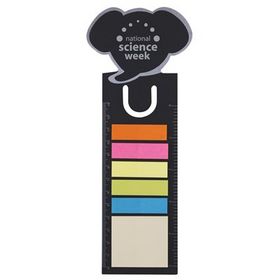 'Logo-Line' Elephant Dye Cut Bookmark/Ruler with Noteflags