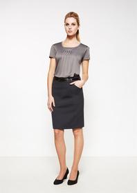 'Biz Corporate' Comfort Wool Stretch Multi Pleat Skirt