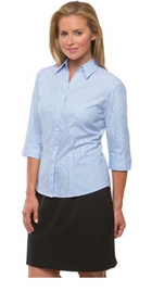 'City Collection' Ladies ¾ Sleeve Shadow Stripe Shirt