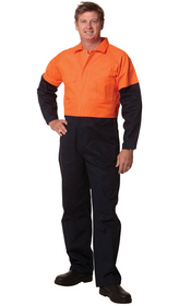 'Winning Spirit' Mens HiVis Two Tone Coverall Stout Size