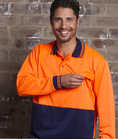 'Aussie Kings' Hi-Vis Optimus Long Sleeve Polo