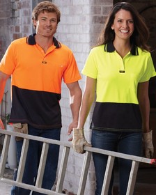 'Visitec Workwear' Mens/Ladies Basic Airwear Short Sleeve Polo Shirt
