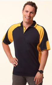 'Winning Spirit' Alliance Mens CoolDry Contrast Polo with Sleeve Panels