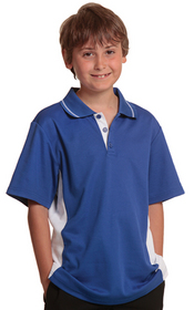 'Winning Spirit' Kids Teammate Truedry Contrast Short Sleeve Polo