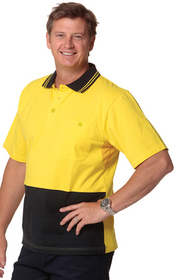 'Winning Spirit' Mens HiVis Two Tone Short Sleeve Safety Polo