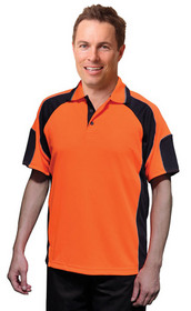 'Winning Spirit' Mens HiVis Short Sleeve Polo with Underarms Mesh