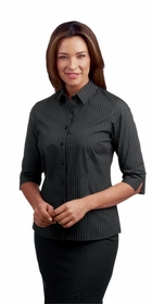 'City Collection' Ladies  Sleeve City Stretch Retro Stripe Shirt