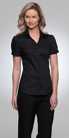 'City Collection' Ladies Short Sleeve Stretch Classic Shirt