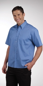 'City Collection' Mens Short Sleeve Micro Check Shirt
