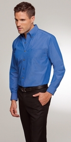 ** CLEARANCE ITEM ** 'City Collection' Mens Long Sleeve Classic Blue Shirt