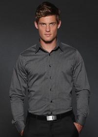 'Corporate Reflection' Mens Argento Long Sleeve Shirt
