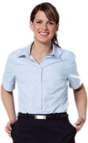 'Winning Spirit' Ladies Fine Stripe Short Sleeve Shirt