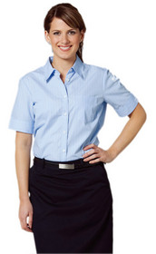 'Winning Spirit' Ladies Pin Stripe Short Sleeve Shirt