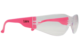'SGA'  Cobra Safety Glasses with Clear Lens and Pink Arms