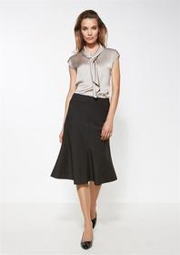 'Biz Corporate' Comfort Wool Stretch Ladies  Length Fluted Lined Skirt