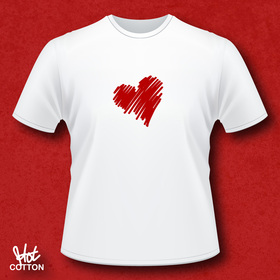 'Heart Sketched' T-shirt