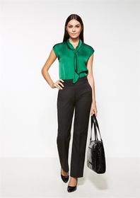 'Biz Corporate' Ladies Cool Stretch Mid Rise Piped Band Pant