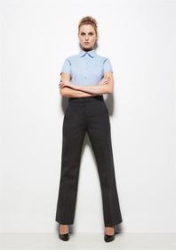 'Biz Corporate' Comfort Wool Stretch Ladies Mid Rise Piped Band Pant