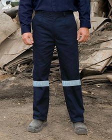'Visitec Workwear' Cotton Drill Utility Pants with 3M Reflective Tape
