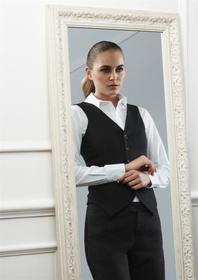 'Biz Corporate' Cool Stretch Plain Ladies Peaked Vest with Knitted Back