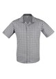 'AP Business' Mens Devonport Modern Check Short Sleeve Shirt