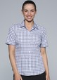 'AP Business' Ladies Devonport Modern Check Short Sleeve Shirt