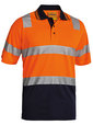 'Bisley Workwear' 3M Taped HiVis Two Tone Micromesh Short Sleeve Polo Shirt