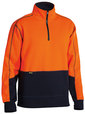 'Bisley Workwear'  HiVis Fleece 2 Tone Zip Pullover