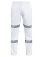 'Bisley Workwear' 3M Taped Cotton Drill White Work Pant