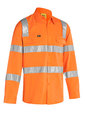 'Bisley Workwear' Taped Biomotion Cool Lightweight HiVis Long Sleeve Drill Shirt