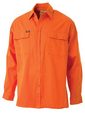 'Bisley Workwear' HiVis Long Sleeve Drill Shirt