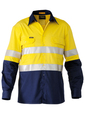 'Bisley Workwear' 3M Taped Two Tone HiVis Industrial Cool Vent Shirt