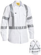 'Bisley Workwear' 3M Taped White Drill Shirt